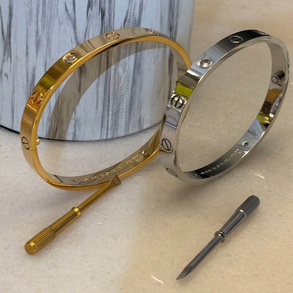 Stainless Steel Bangle Stones/Screwdriver